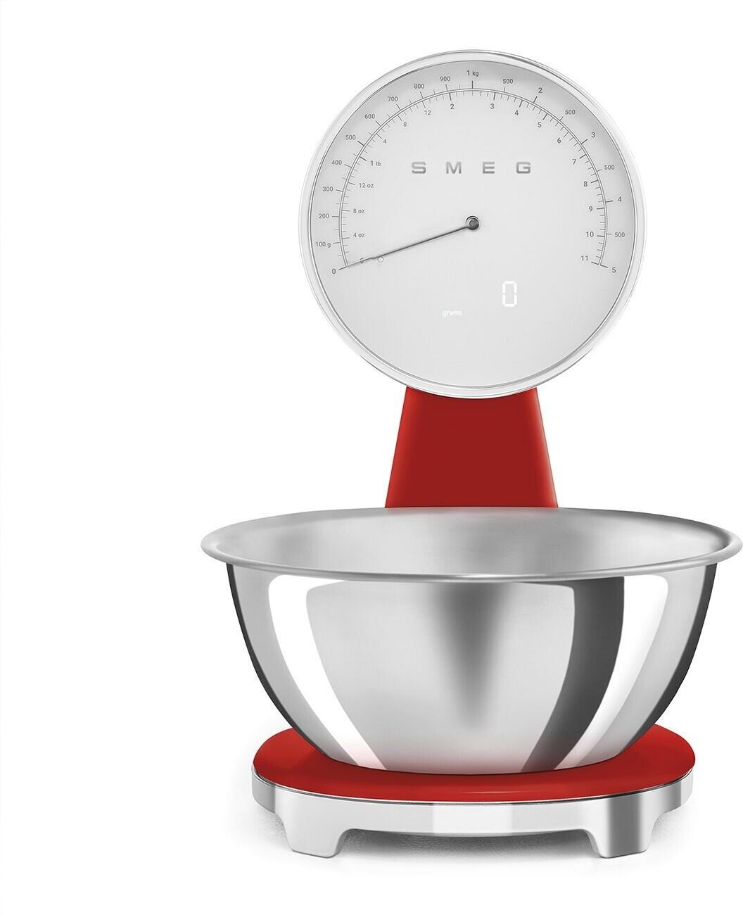 ترازو آشپزخانه دیجیتال اسمگ ایتالیا مدل SMEG KSF01RDWW | رنگ قرمز | طراحی وینتیج و دقت بالا